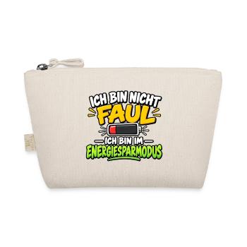 Ich bin nicht faul – Energiesparmodus - Bio-Täschchen - Natur - Vorne