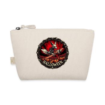 Nightmare Pumpkin Aviator gerahmtes rundes dunkles T-Shirt - Bio-Täschchen - Natur - Vorne