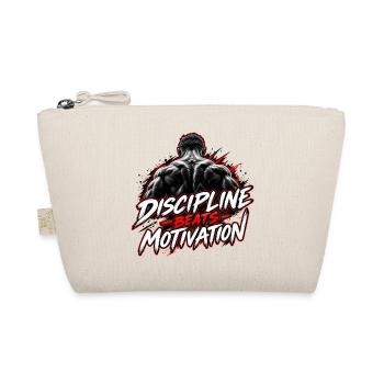 Disziplin Beats Motivation - Bio-Täschchen - Natur - Vorne
