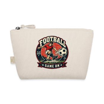 Vintage Fußball Abzeichen Game On - Bio-Täschchen - Natur - Vorne