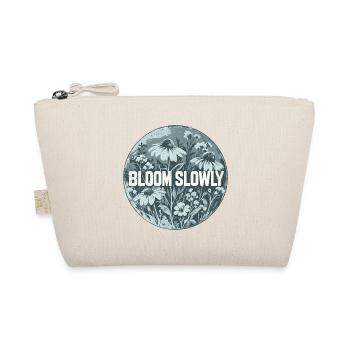 Bloom Slowly Blumenring Design - Bio-Täschchen - Natur - Vorne