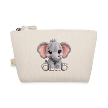 Kuscheltier Elefant Amigurumi Grau - Bio-Täschchen - Natur - Vorne