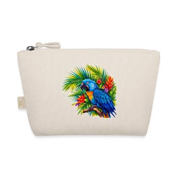 Tropischer Blauparrot im Tropenwald - Bio-Täschchen - Natur - Vorne
