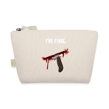 I'm fine - Messer mit Blutspritzern - Bio-Täschchen - Natur - Vorne