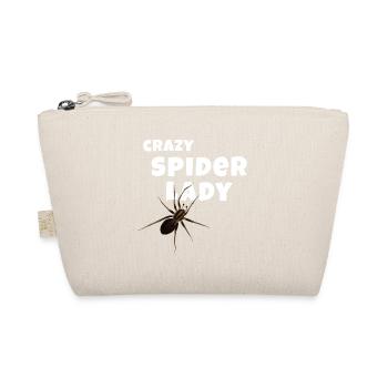 Crazy Spider Lady - Spinnen Liebhaberin - Bio-Täschchen - Natur - Vorne