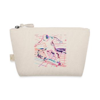 Skateboarder Vaporwave - Bio-Täschchen - Natur - Vorne