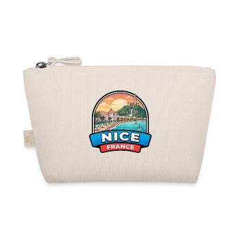 Schönes Frankreich-Reiseabzeichen Französische Riviera-Strandgeschenk - Bio-Täschchen - Natur - Vorne