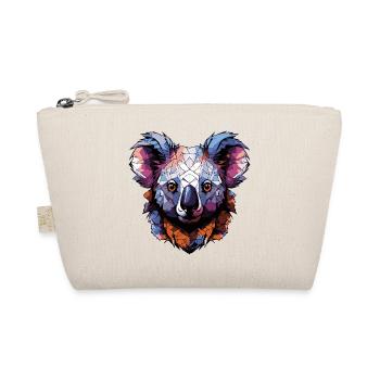 Koala Kopf Geometrisch Bunt - Bio-Täschchen - Natur - Vorne