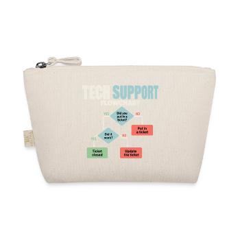 IT Support Flowchart Helpdesk Humor - Bio-Täschchen - Natur - Vorne