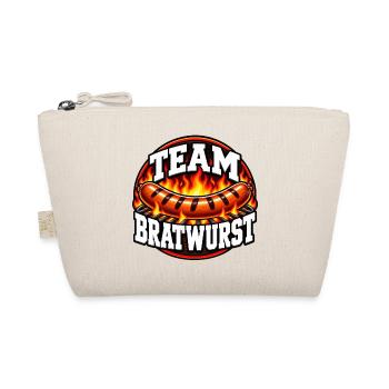 Team Bratwurst – Lustiges Grill Design - Bio-Täschchen - Natur - Vorne