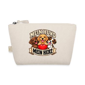 Mein Hund Mein Herz – Hundeliebe - Bio-Täschchen - Natur - Vorne