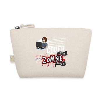 Coder by day Zombie by night - Programmiererin - Bio-Täschchen - Natur - Vorne