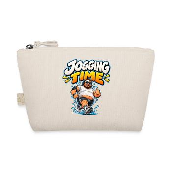Jogging Time – Lustiges Jogger Design - Bio-Täschchen - Natur - Vorne