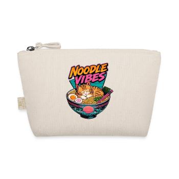 Noodle Vibes Ramen Katze 80er Cyberpunk Kawaii - Bio-Täschchen - Natur - Vorne