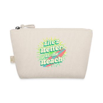 Lifes Better At The Beach Surfen Sommer Strand - Bio-Täschchen - Natur - Vorne