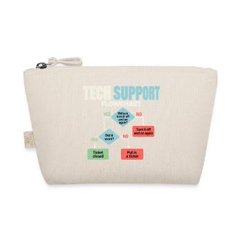 IT Support Flowchart Helpdesk Humor - Bio-Täschchen - Natur - Vorne