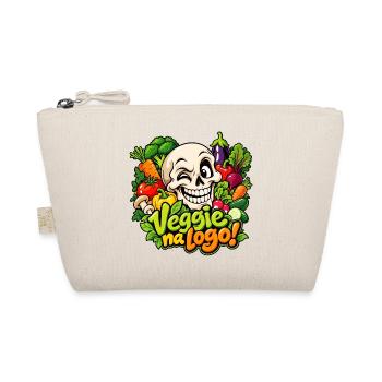 Lustiger Veggie Skull - Bio-Täschchen - Natur - Vorne