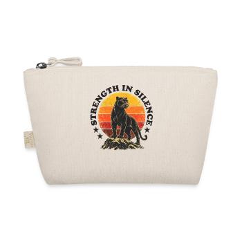 Retro Panther - Strength in Silence - Bio-Täschchen - Natur - Vorne