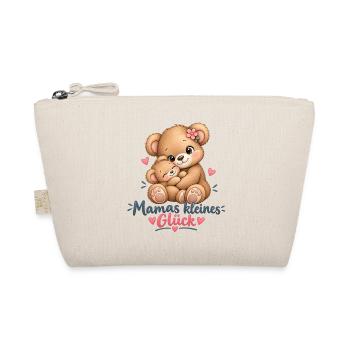 Mamas Kleines Glück Kuschelbär - Bio-Täschchen - Natur - Vorne