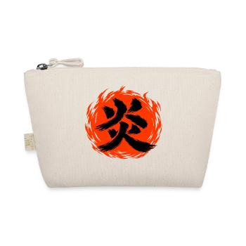 KANJI-RESONANZ | Flamme — Brennendes Riff - Bio-Täschchen - Natur - Vorne
