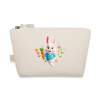 Süßer Hase mit Karotte – Buchstabe R - Bio-Täschchen - Natur - Vorne