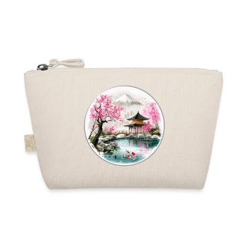 Japanischer Teich im Kirschblüten-Pavillon - Bio-Täschchen - Natur - Vorne