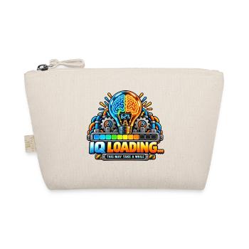 IQ Loading Gehirn Neon Design - Bio-Täschchen - Natur - Vorne