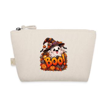 Boo Halloween Geist mit Kürbissen - Bio-Täschchen - Natur - Vorne