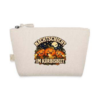Nachtschicht im Kürbisbeet  Halloween Design Motiv - Bio-Täschchen - Natur - Vorne