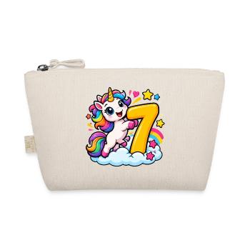 Regenbogen-Einhorn Siebenzauber - Bio-Täschchen - Natur - Vorne