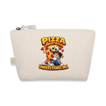 Lustige Pizza versteht mich - Bio-Täschchen - Natur - Vorne