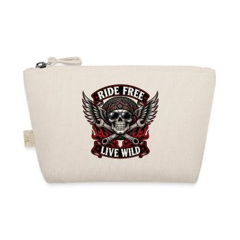 Ride Free Live Wild Skull - Bio-Täschchen - Natur - Vorne