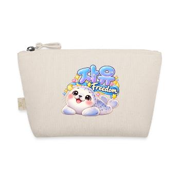 Kawaii Robben Freiheit Design - Bio-Täschchen - Natur - Vorne
