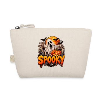 Spooky Halloween Geist mit Kürbis - Bio-Täschchen - Natur - Vorne