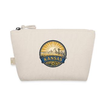 Kansas Sunflower Prairie Retro-Reisegeschenk - Bio-Täschchen - Natur - Vorne