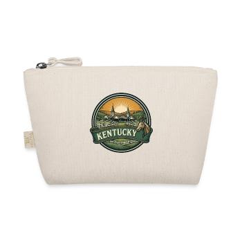Kentucky Bluegrass Pferd Retro Reiseabzeichen - Bio-Täschchen - Natur - Vorne