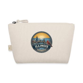 Illinois Chicago Skyline Vintage-Reisegeschenk - Bio-Täschchen - Natur - Vorne