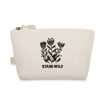 Stand Wild Floral Botanical Print Schwarz - Bio-Täschchen - Natur - Vorne