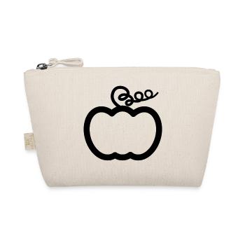 Minimalistischer Kürbis "Boo" - Bio-Täschchen - Natur - Vorne