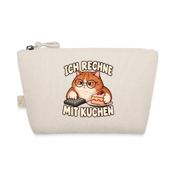 Katze – Ich rechne mit Kuchen - Bio-Täschchen - Natur - Vorne
