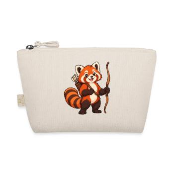 Bogenschießen Roter Panda mit Bogen und Köcher - Bio-Täschchen - Natur - Vorne