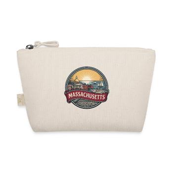 Massachusetts Boston Vintage-Reisesouvenir - Bio-Täschchen - Natur - Vorne