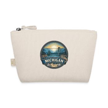 Michigan Great Lakes Vintage-Reiseabzeichen - Bio-Täschchen - Natur - Vorne