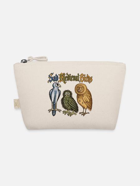 Traurige mittelalterliche Vögel - Bio-Täschchen - Natur