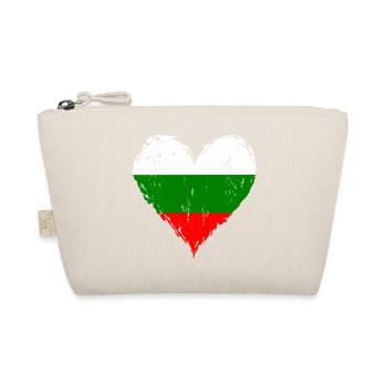 Bulgarien Herzflagge Grunge - Bio-Täschchen - Natur - Vorne