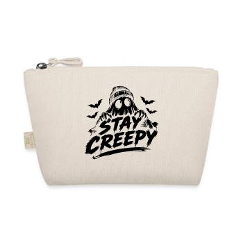 Stay Creepy Gespenster Halloween Spruch - Bio-Täschchen - Natur - Vorne