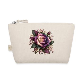 Lila Rosenblüte Floral Bouquet - Bio-Täschchen - Natur - Vorne
