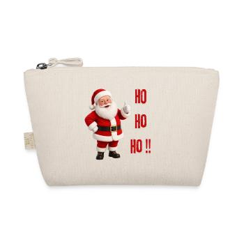 Weihnachtsmann Ho Ho Ho Fest - Bio-Täschchen - Natur - Vorne