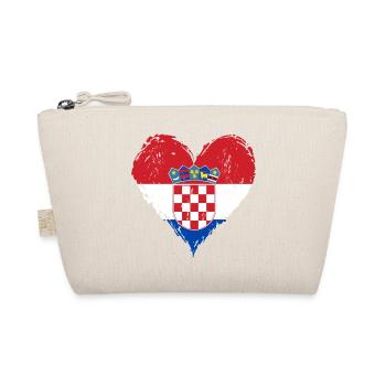 Kroatien Flagge Grunge used - Bio-Täschchen - Natur - Vorne