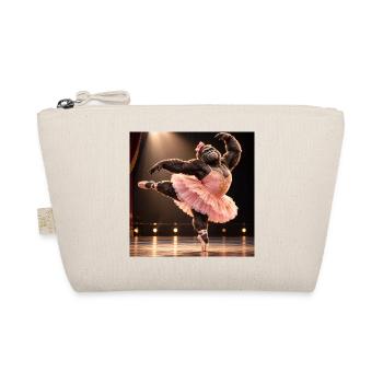Gorilla-Ballerina-Pink in Tutu - Bio-Täschchen - Natur - Vorne